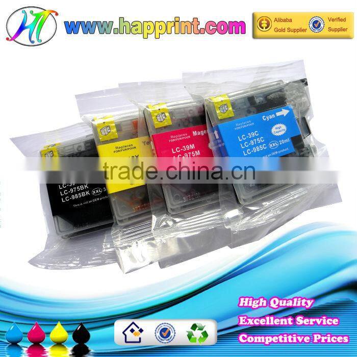Competitive price best selling compatible printer ink cartridge for brother LC39xxl LC975xxl LC985xxl