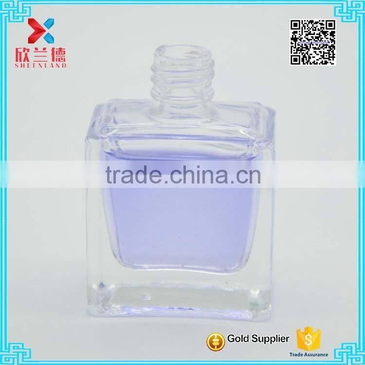 Hot Sale funny Shape Clear Empty Glass Nail Polish Bottles with lovely cap