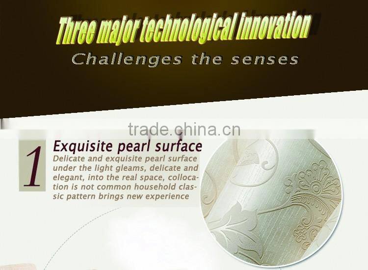 PVC waterproof deep embossed wallpaper for living room