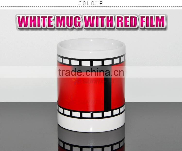 Sunmeta 11OZ sublimation white mug with film color changing At Low Price Wholesale From Sunmeta