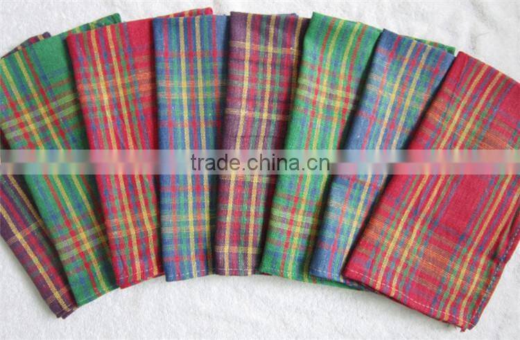 home textiles high quality kitchen cotton towel with check
