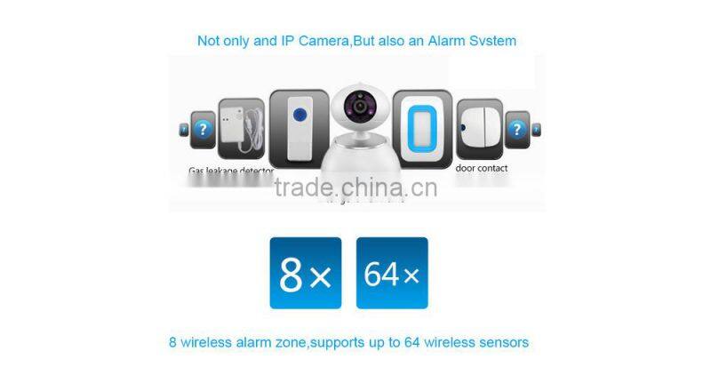 Smart 720P HD Network IP camera WIFI Alarm System with Instant Video Alarm and live monitoring
