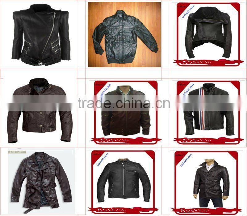 2013 men's leather jackets with stand up collar