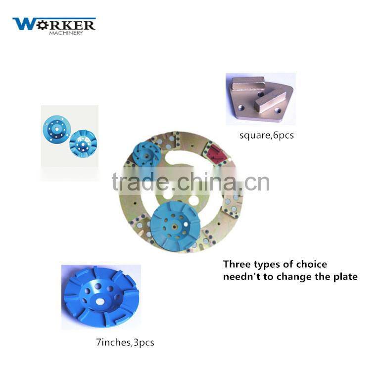 WKG450 concrete grinding diamond pad single phase motor for hot sale top grinder