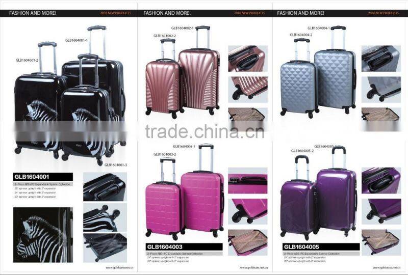 20'' 24'' 28'' Travel Trolley ABS+PC OEM Personalized Luggage Sets/Colorful Zipper Luggage, Trolley Luggage