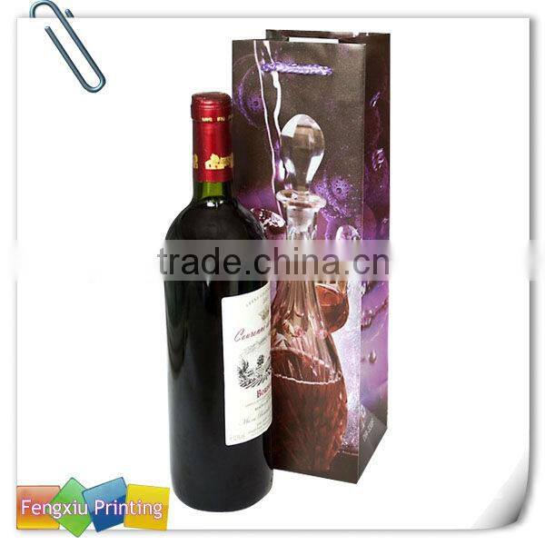 Promotional Paper Wine Bottle Bag