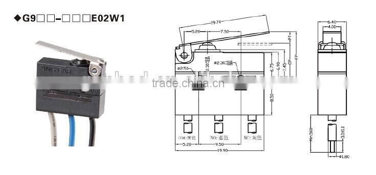G9 sealed subminiature micro switch