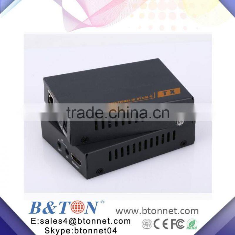 Support RS232 Bidirectional IR 4k hdmi hdbt utp extender 100m by cat6 with factory price
