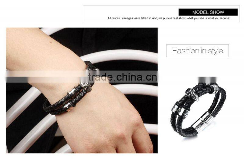 Fashion Bracelets 2016 Men Bracelet Making Supplies Leather Bracelet