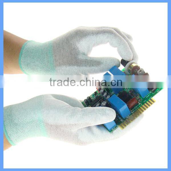 Factory Wholesale ESD / Anti Static Carbon Fiber PU Safety Work Gloves