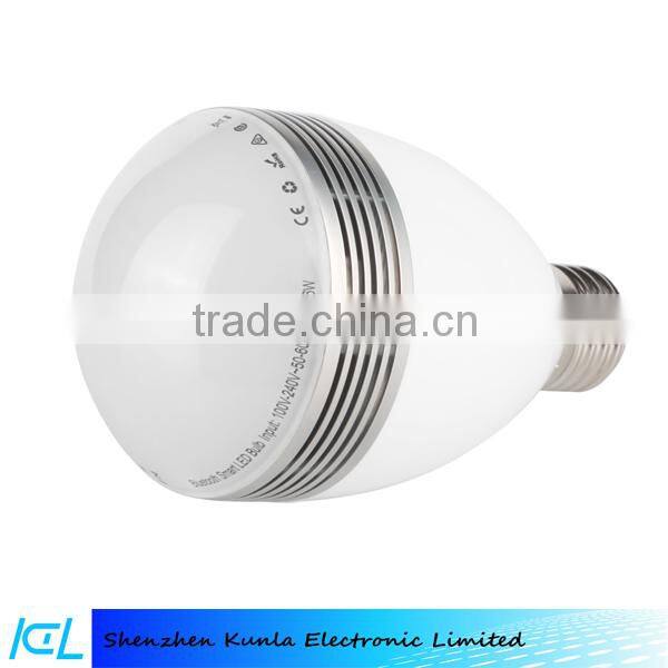 LED speaker bulb /Bluetooth Portable Led Light with LED White E27 Mobilephone App Control For Iphone Samsung