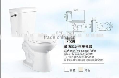 Two Piece Toilet for Bathroom Toilet With Cheap Price From Manufacture