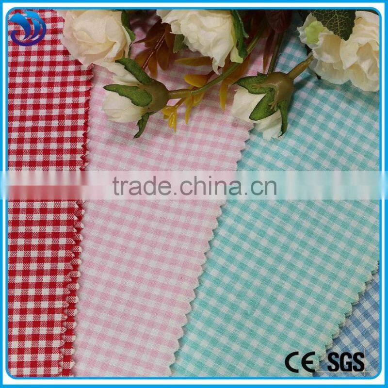 2015 latest design fashion yarn dyed small plaid cotton checks fabrics for shirt