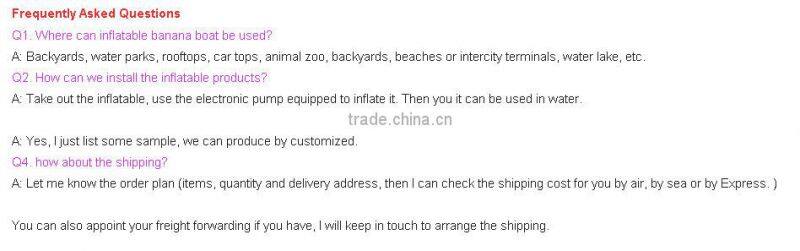 One Tube Inflatable Floating Banana Boat For Sale