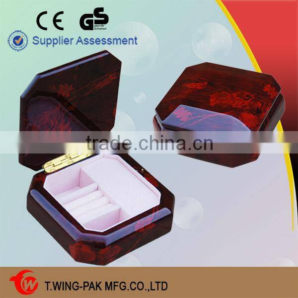 Heart shaped piano paint wooden music box
