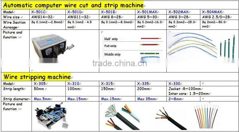 Coaxial cable stripping machine ; High Quality Semi-automatic coaxial wire stripping and cutting machine X-504TZ