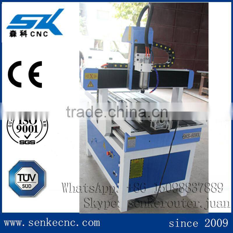 Mach3 control mini metal cnc milling machine 6090 with rotary axis