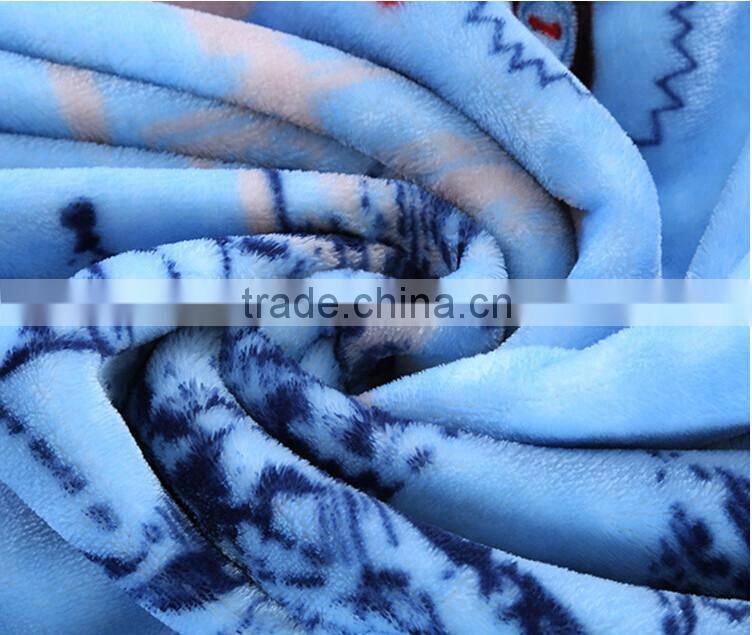 Rotary printed color flannel fleece blanket