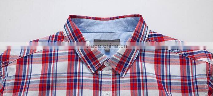 High quality men shirts pattern cotton plaids poplin men designer check latest new model shirts