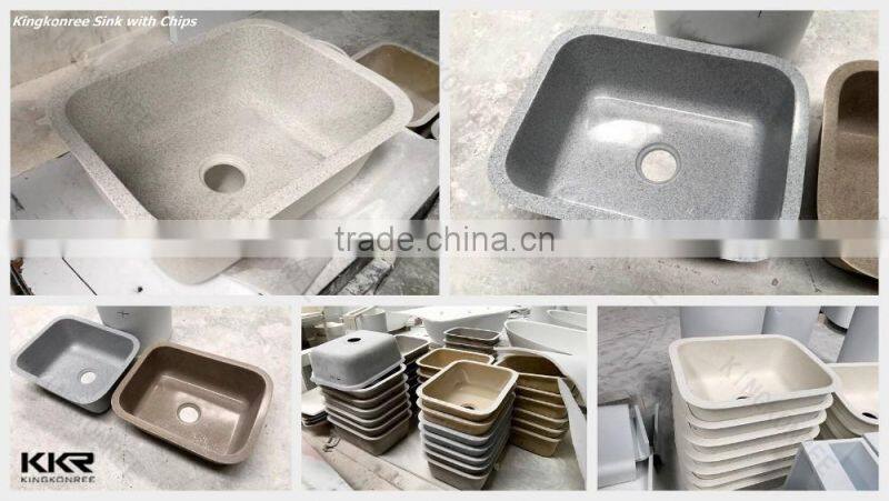 Artificial stone solid surface countertop kitchen sink