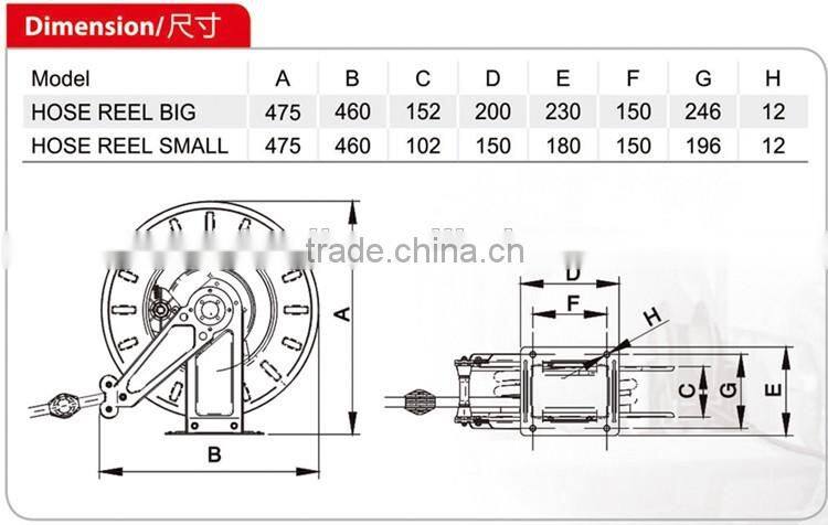 8M 10M 15M high quality industrial hose reels