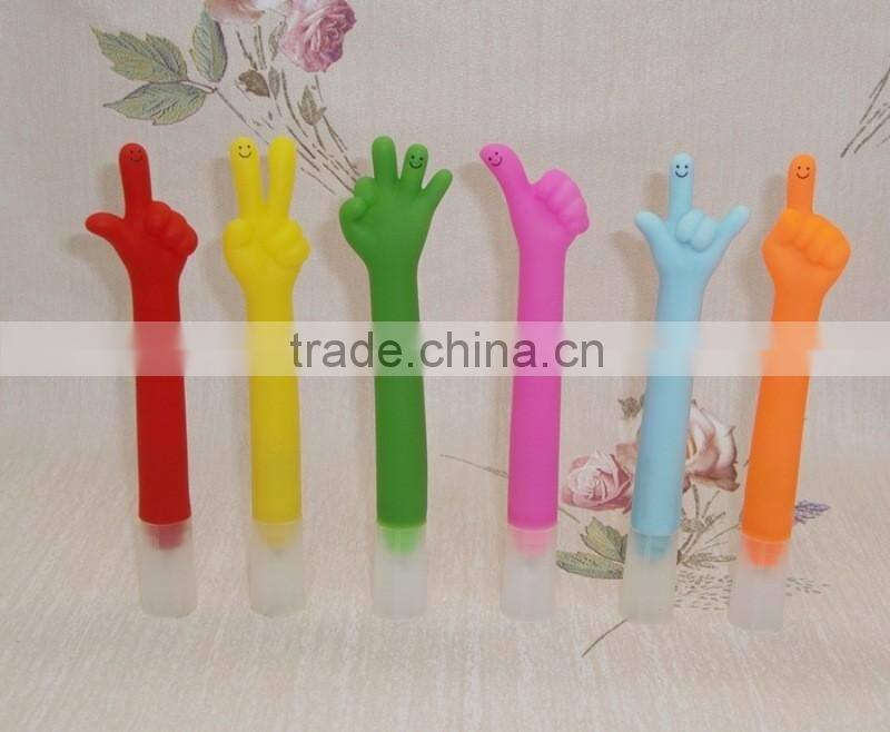Novelty gesture ball point pen colorful gift school stationery pens