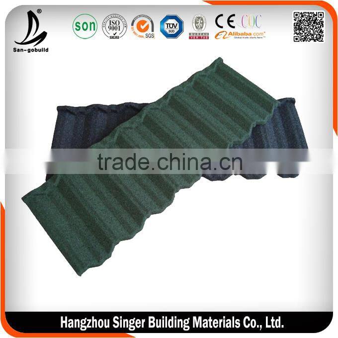 High Quality Alum Type Chinese Roof Tile, 0.4mm Steel Slate Roof Tiles for Sale