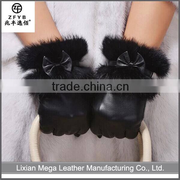 High Quality Cheap Custom Rabbit Fur Gloves