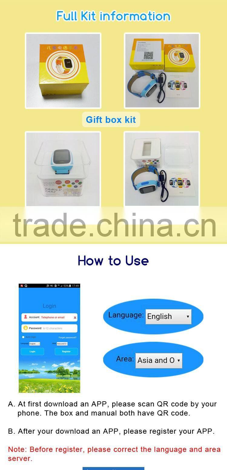 New Products 2016 Children/Kids Safe GPS Tracking Watch Device