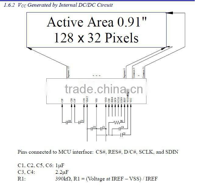 OLED091 inch 128 * 32 color screen