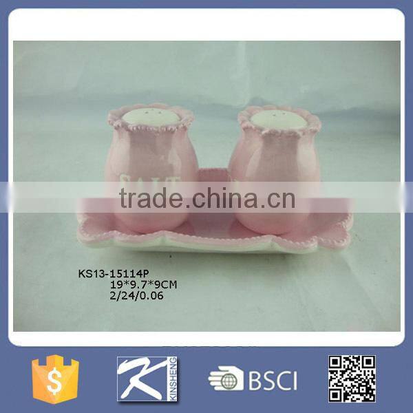 Ceramic Stoneware Kitchenware Salt and Pepper Holder