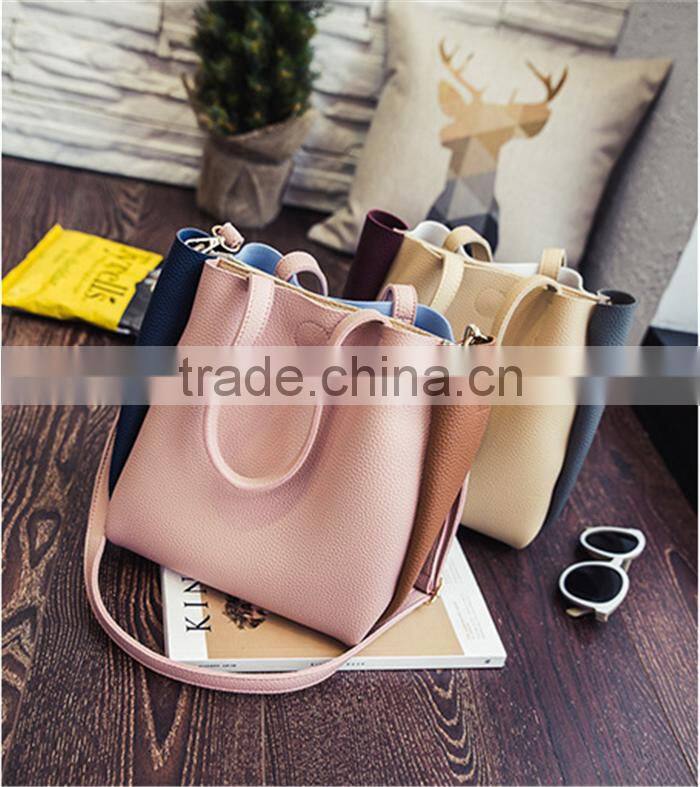 Latest college girls shoulder bags korean style ladys long strap hand bags