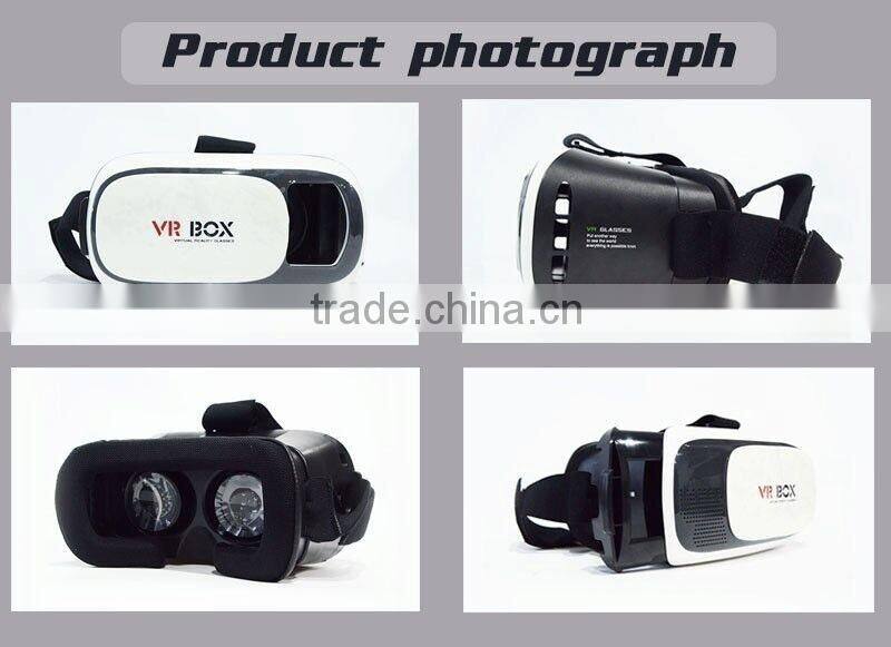 ardboard HeadMount VR BOX 2.0 Version VR Virtual 3D Glasses + white wireless bluetooth remote controller