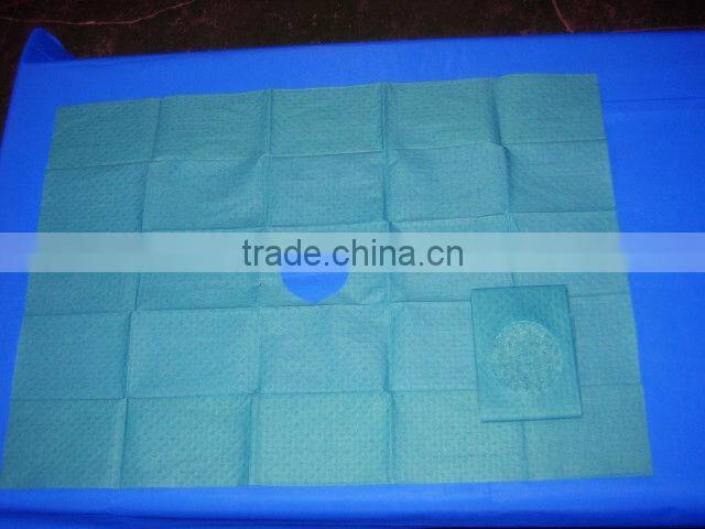 Disposable Medical Drapes with double side adhesive tape