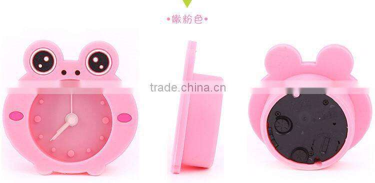 2015 Promotional gift animal shaped alarm clock Silicone Table Clock