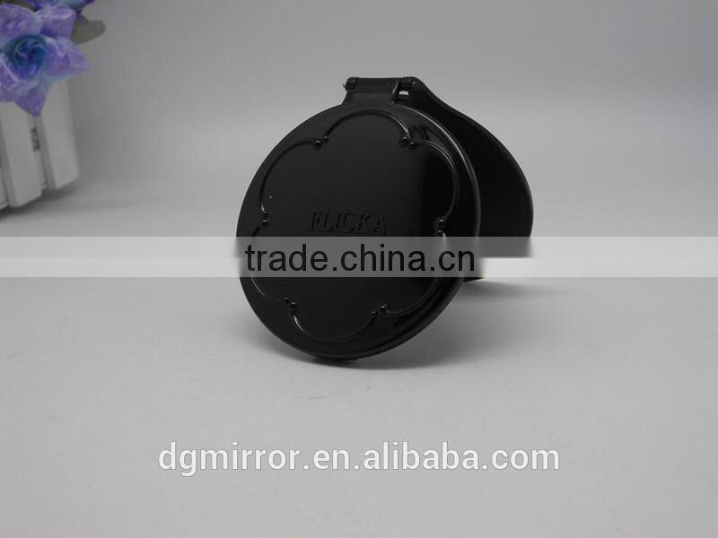 Black single surface mirror,foldable mirror,cosmetic pocket mirror, protable mirror