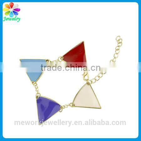 Multi layers gothic punk style beaded women lady brand rose gold bracelet