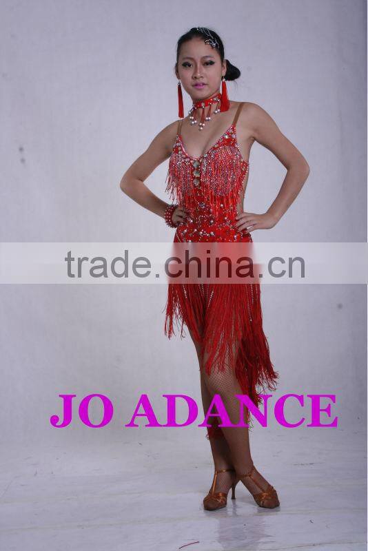 Latin dance dress dance competition dress latin dance costumes Ms. dance skirt Dance Competition Dress Tights