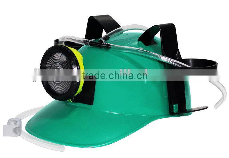 Promotional blue dringking hat beer cap drink cap with light