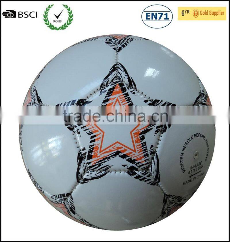 promotional PVC ball with customized star design,game ball,soccer ball football