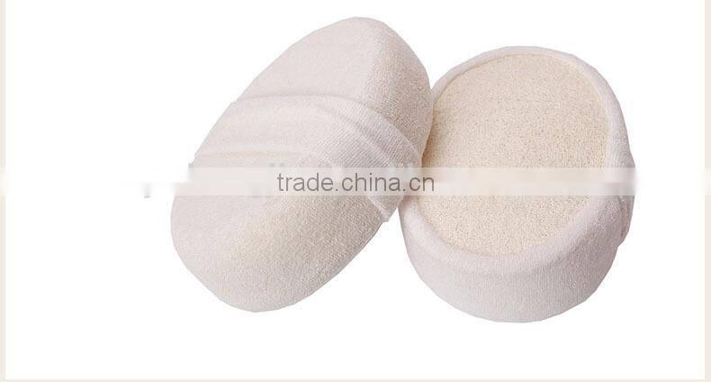 Oval loofah sponge scrubber