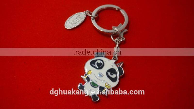 2016 Factory price panda mascot keychain special design cute China style zinc alloy keyring