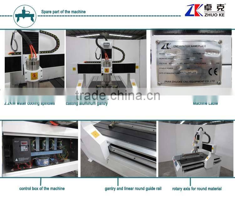 4 axis 6090 mini cnc router mdf engraving machine Z 200mm ZK-6090 600*900mm
