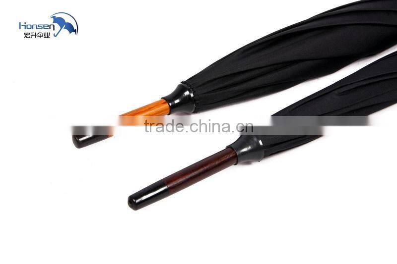 China Supplier Doulbe Layer zhejiang Ningbo Straight Wooden Umbrella