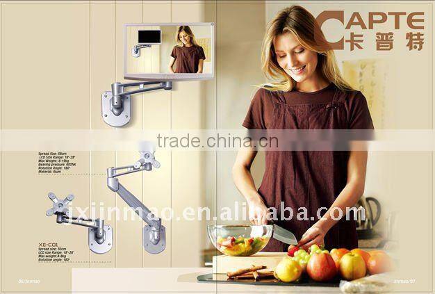 360 degree rotating computer wall mount monitor arm