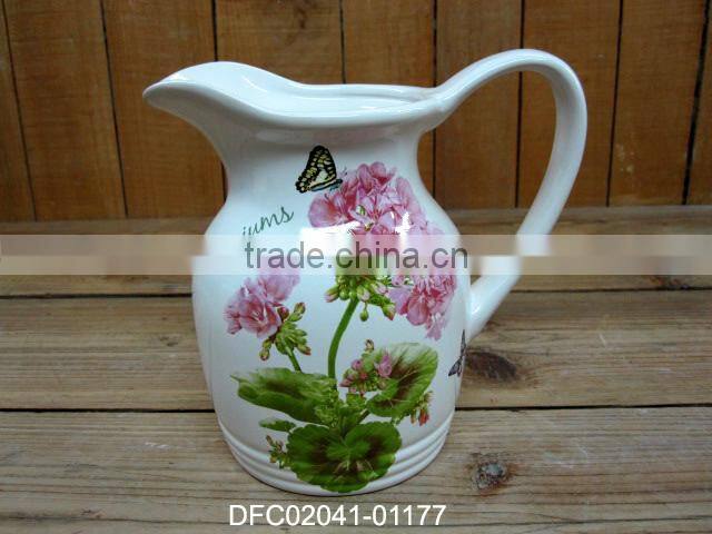 2016 wholesale ceramic water jug ceramic milk jug milk mug