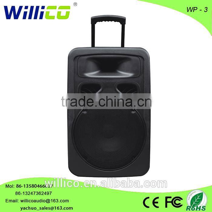 portbale battery bluetooth speaker with USB,SD,FM,wireless microphone