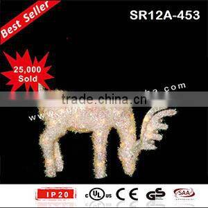 Lighted christmas wire reindeer for yard decoration