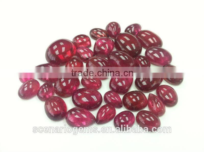 #CAZZ Natural Multi-Shape Cabs Loose Gemstone Rubellite Cabochon