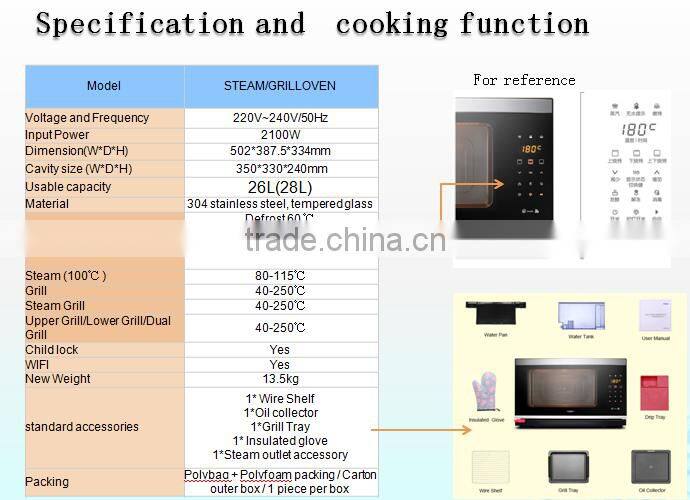 Hot design ,steam oven /Portable electric convection oven/Electric steaming baking oven TS05
